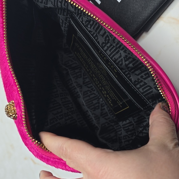 Kurt Geiger London Kew Hot Pink Pouch, Shoulder, Crossbody Bag, New Leather - Picture 7 of 15